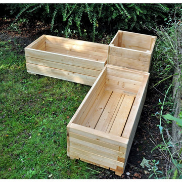 Eckblumentopf-Set (3er-Pack)
