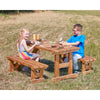 Fleischiger Tisch & Bänke (3er-Pack)