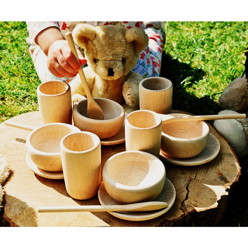 Teddybär Holz Teeservice (16 Teile)