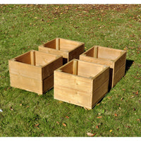 Kleine quadratische Pflanzgefässe (4er-Pack)
