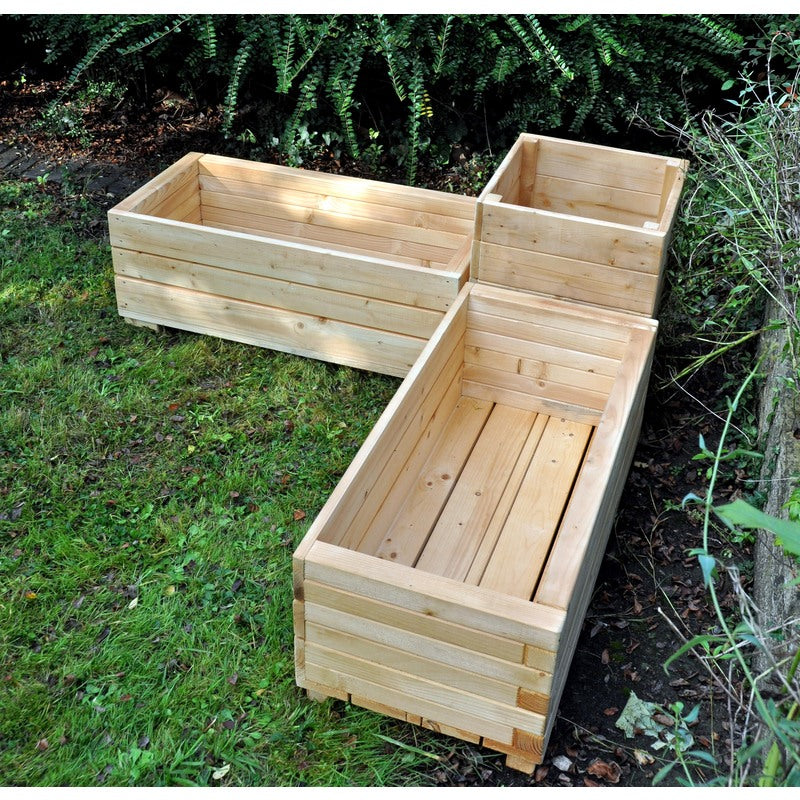 Eckblumentopf-Set (3er-Pack)
