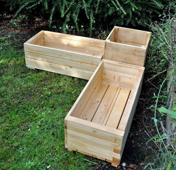 Eckblumentopf-Set (3er-Pack)