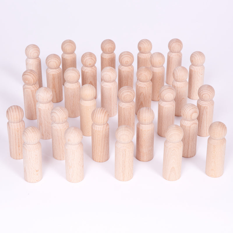 Einfache Holzfiguren (30er-Pack)