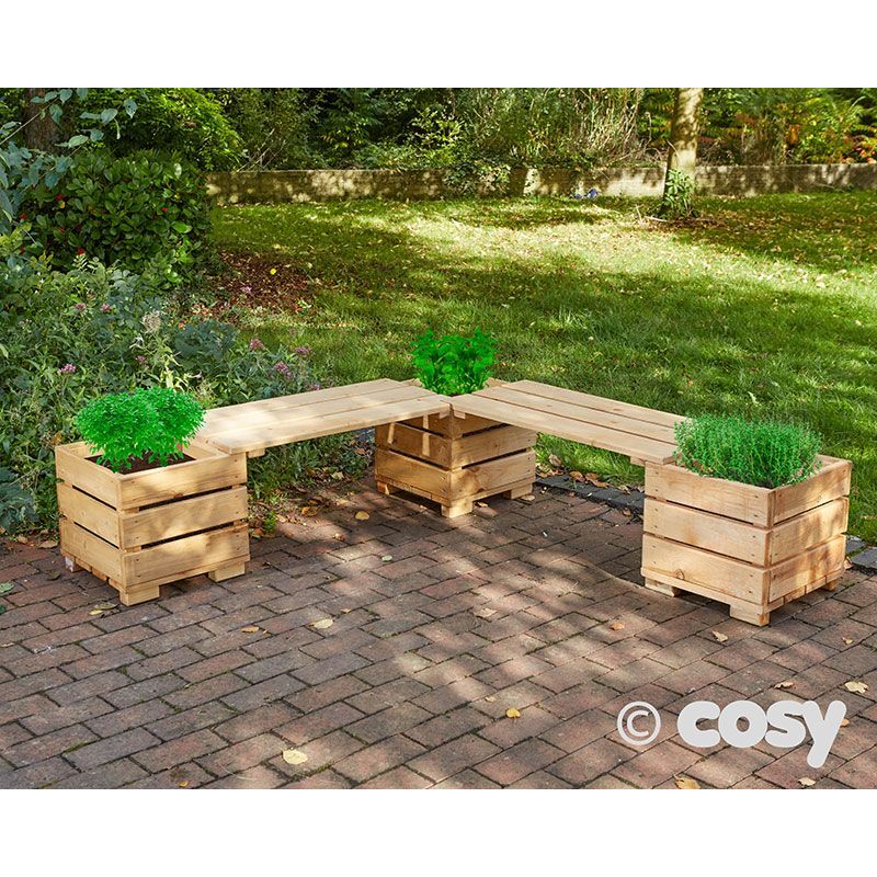 Eckpflanzerbank-Set (4 Kinder)