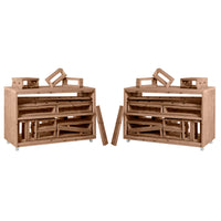 Complettes Set mit 2 grossen Blockwagen und 50 Bausteinen