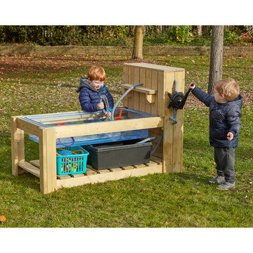 Pumpen rein, Pumpen raus, Doppel-Pumpstation