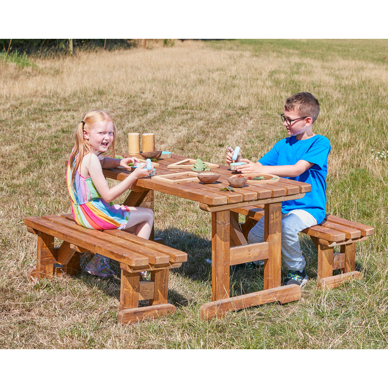 Fleischiger Tisch & Bänke (3er-Pack)