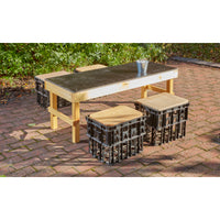 Slim Crate Kreidetisch mit Kistenhockern
