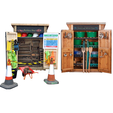 Sand & Wasser & Bauherren-Schuppen Kombination (2er-Pack)