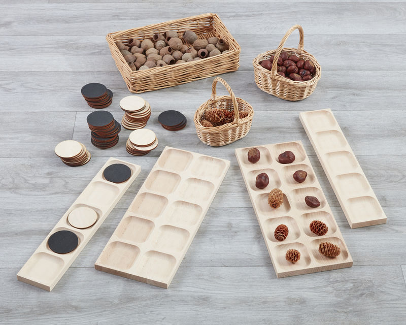Umkehrbare Holz-Fünf- und Zehnerrahmen (4er-Pack)