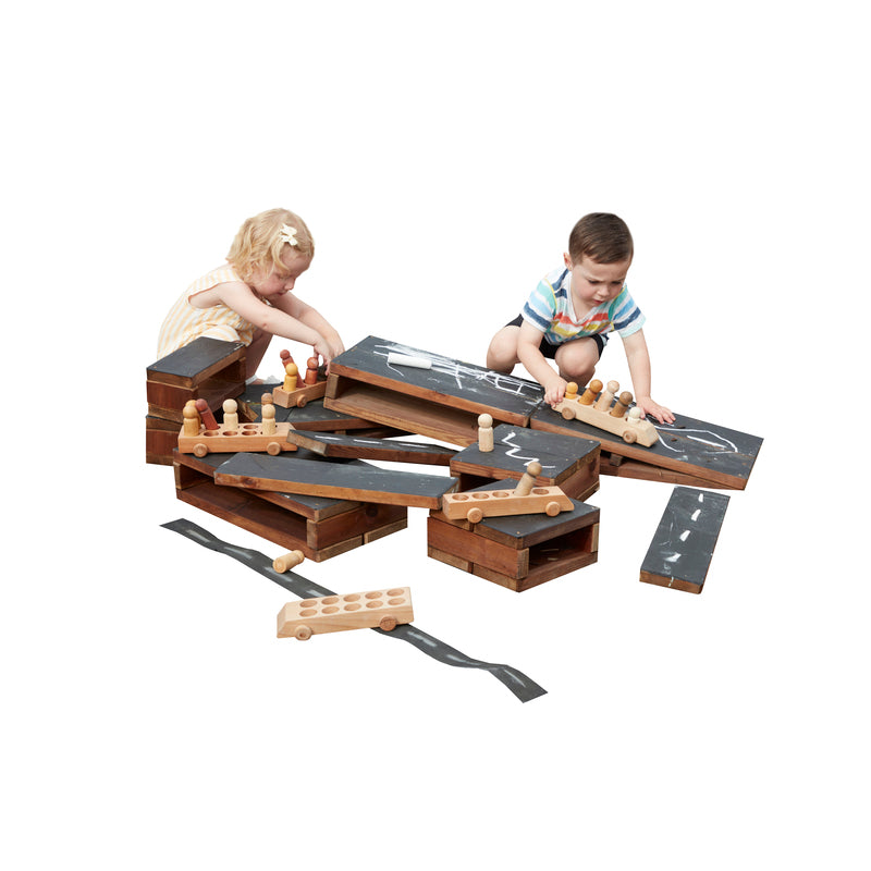 Kreidetafel Hohlblöcke (11 Teile)