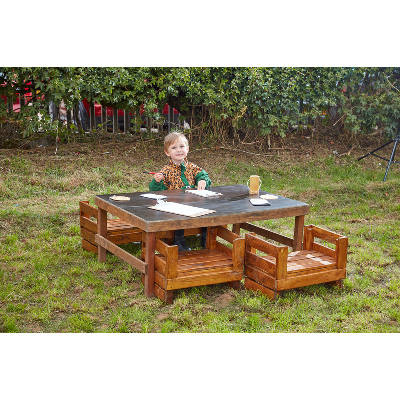 Holzkisten in H-Form (4er-Pack)
