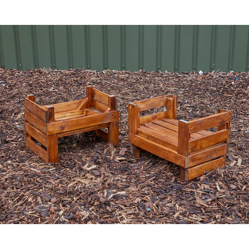 Holzkisten in H-Form (4er-Pack)