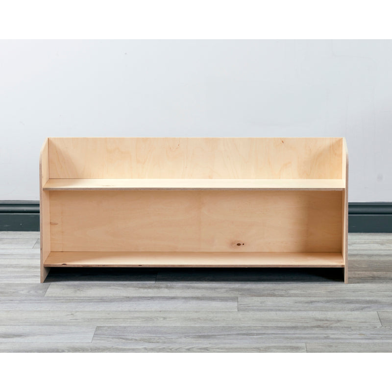 schlankes doppelseitiges Regal niedrig