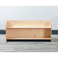 schlankes doppelseitiges Regal niedrig