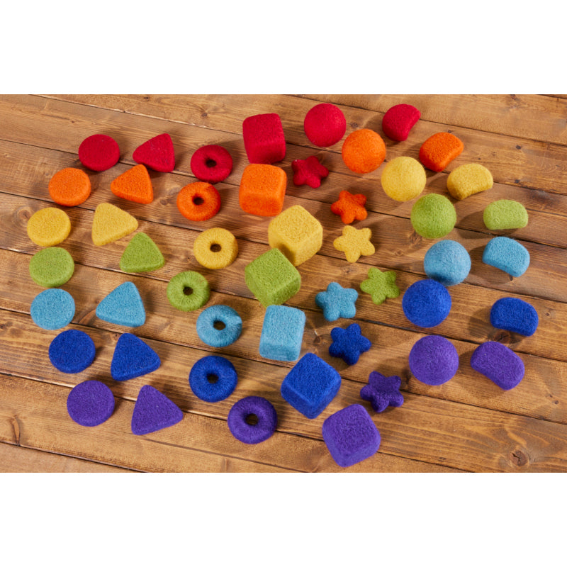 feltalas loose parts rainbow chunks