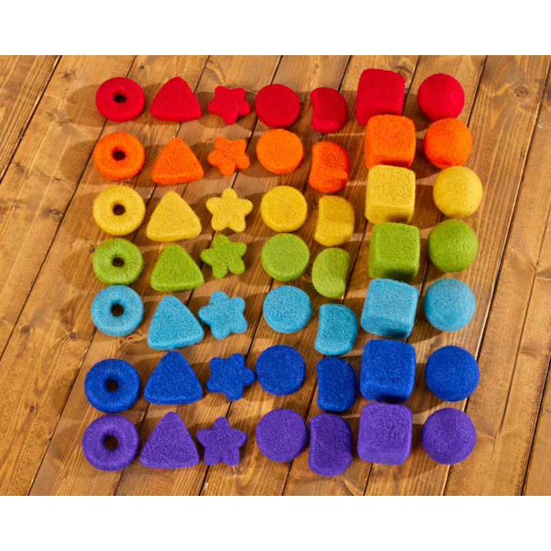 feltalas loose parts rainbow chunks