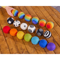 Large Pom Pom Rainbow Felt Balls