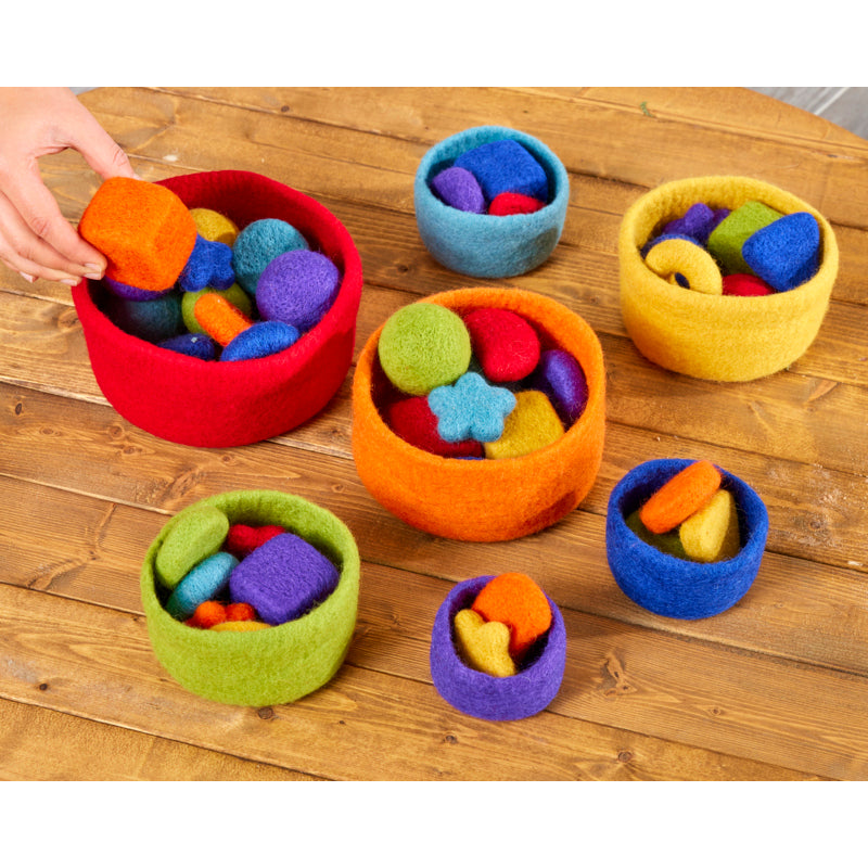 Felt Rainbow Nesting Bowls