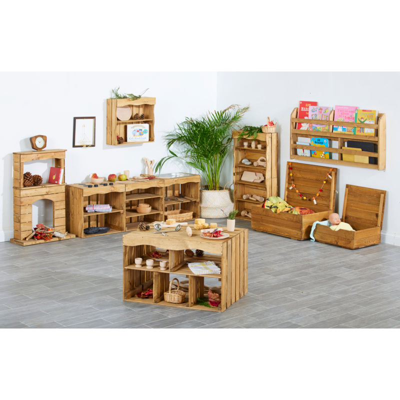 curiosity flat fencing wall book case